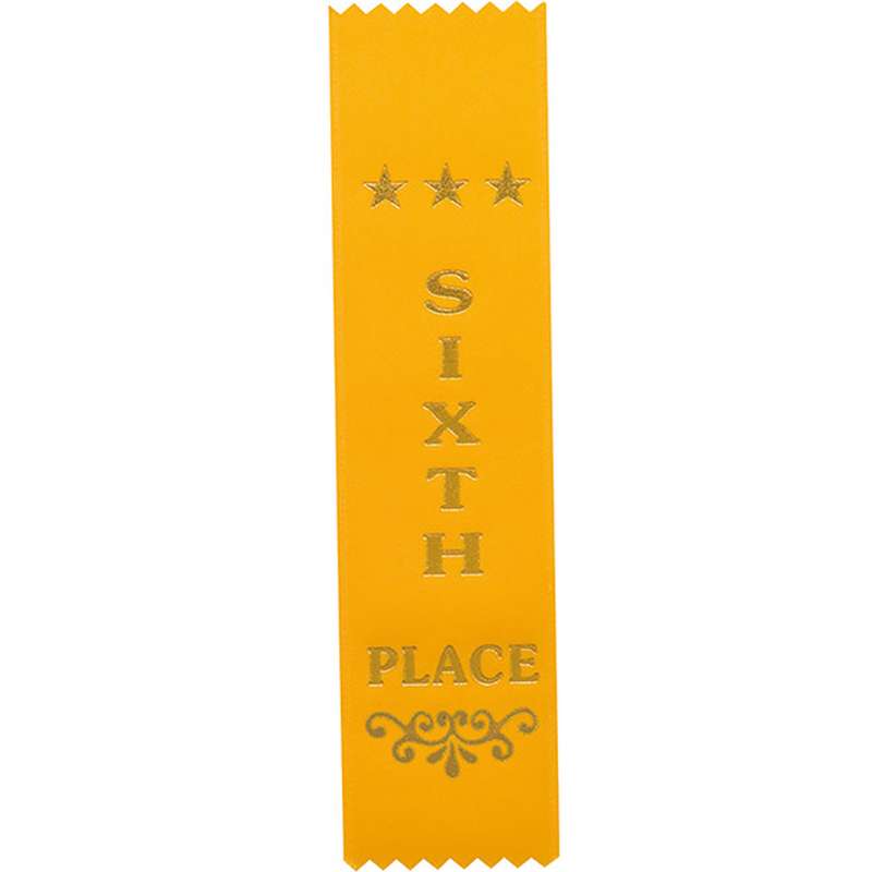 Recognition 6th Place Yellow Ribbon - Spa Trophies Ltd